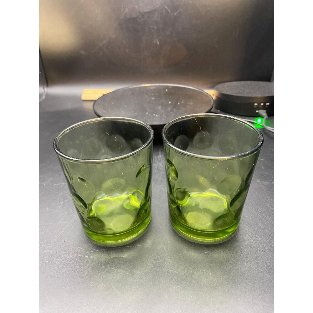 Hazel Atlas Green Eldorado Old fashioned Glasses